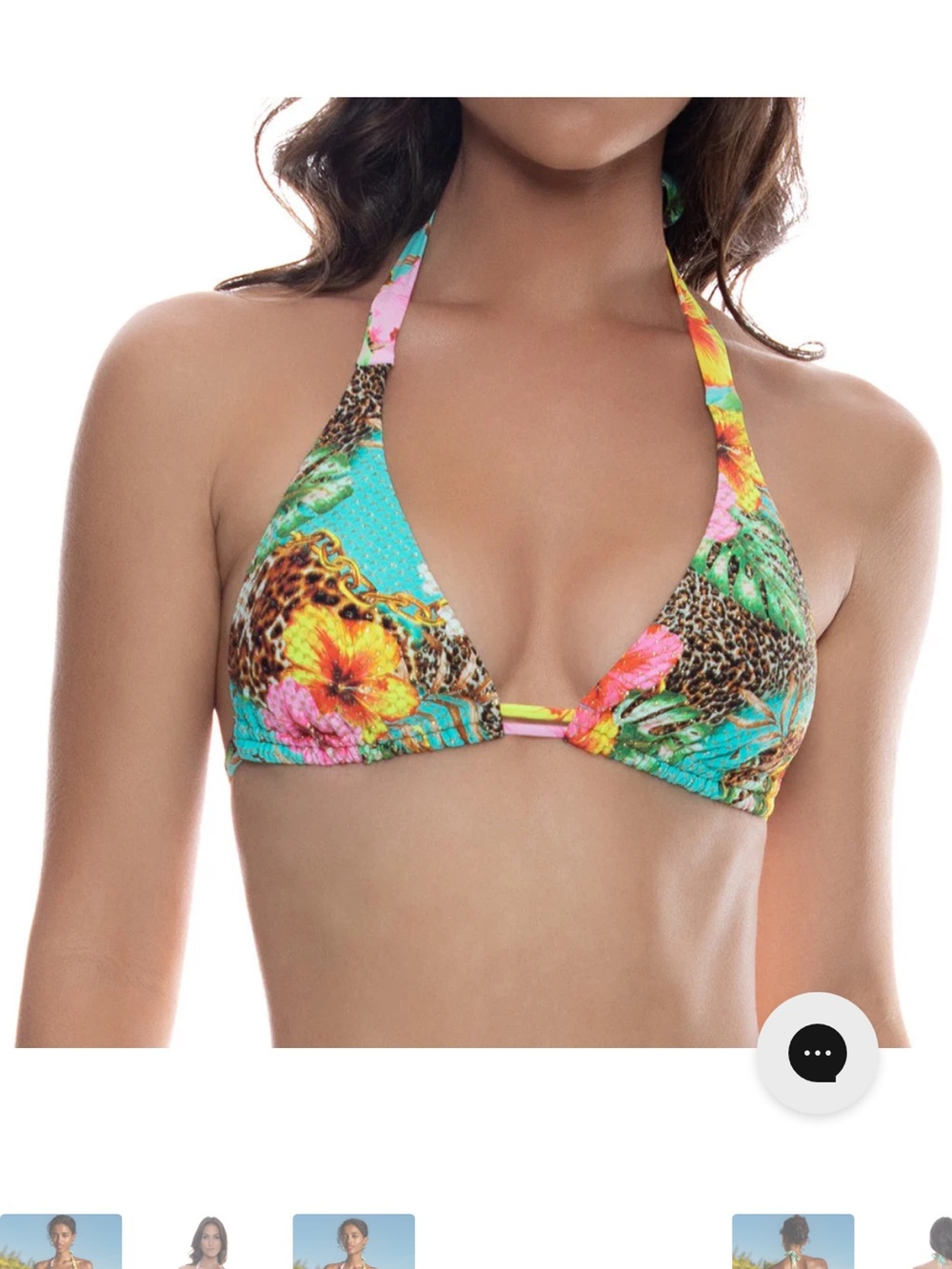 Luli Fama visions of paradise halter triangle top, size D